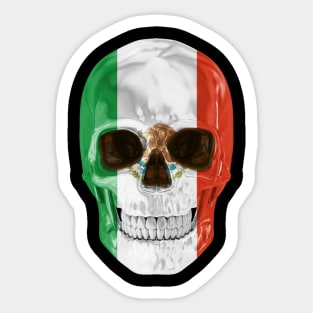 Mexico Flag Skull - Gift for Mexican With Roots From Mexico Sticker